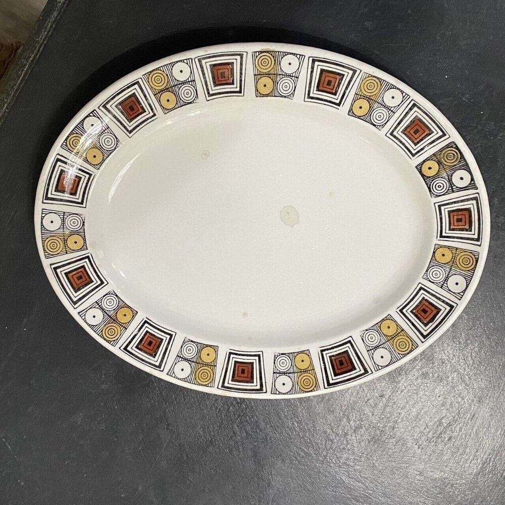 Ironstone Platter Broadhurst England Kathie Winkle Rushtone Mid Century
